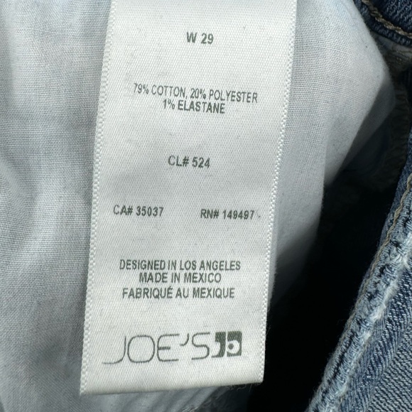 Joe’s Jeans High Rise Straight Leg Ankle Jeans Phi Phi Distressed Denim Size 29 - Picture 7 of 8
